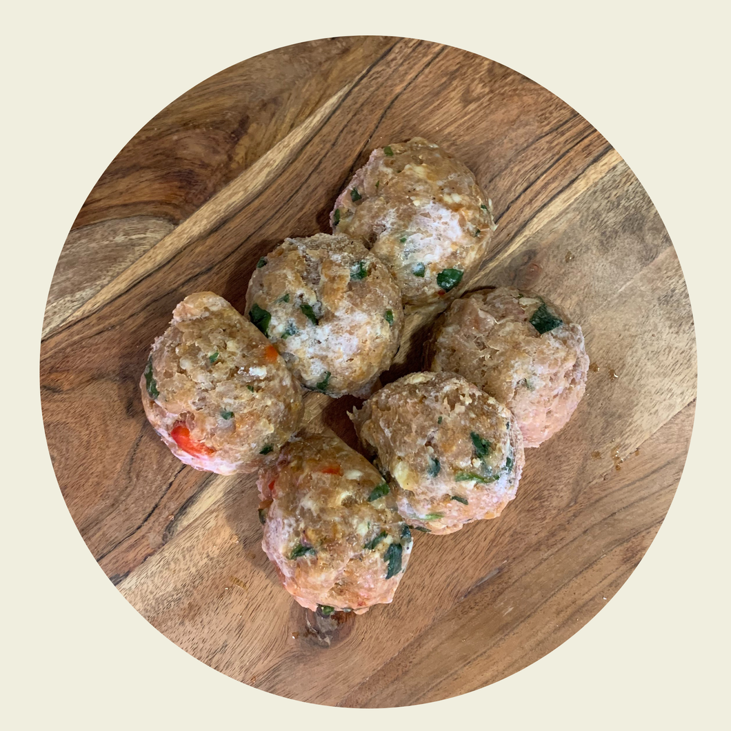 Spinach & Feta Chicken Meatballs