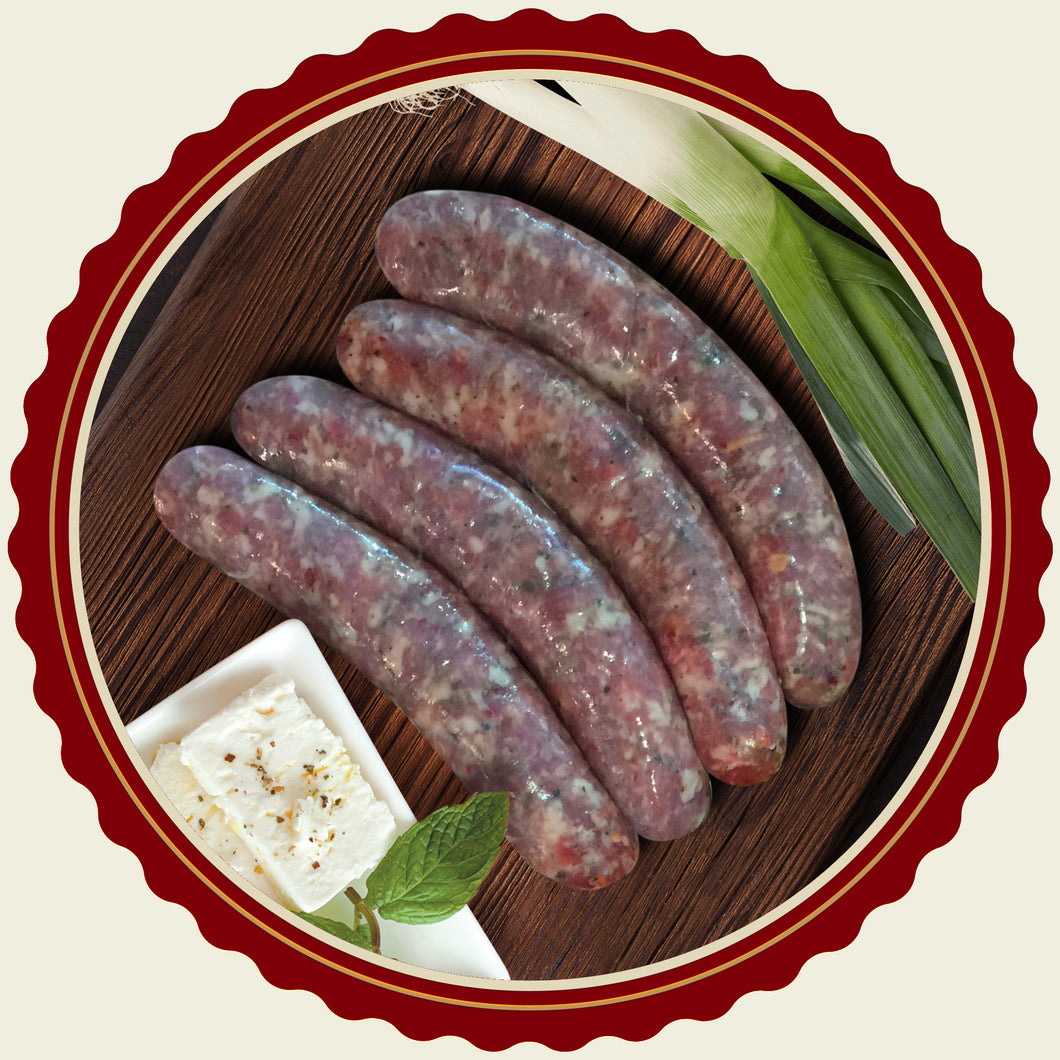 Leek and Feta Sausage (pork)